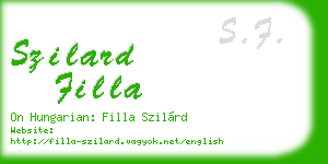 szilard filla business card